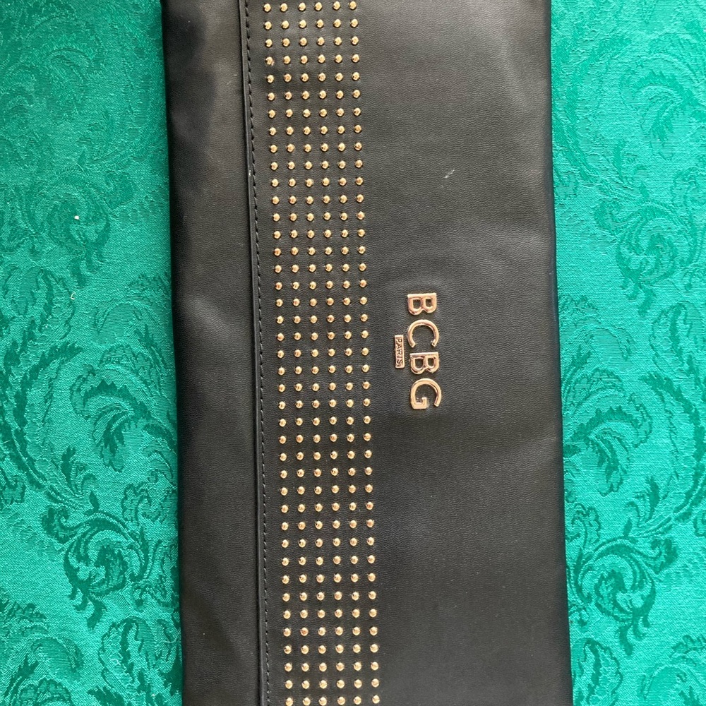 BCBG leather clutch